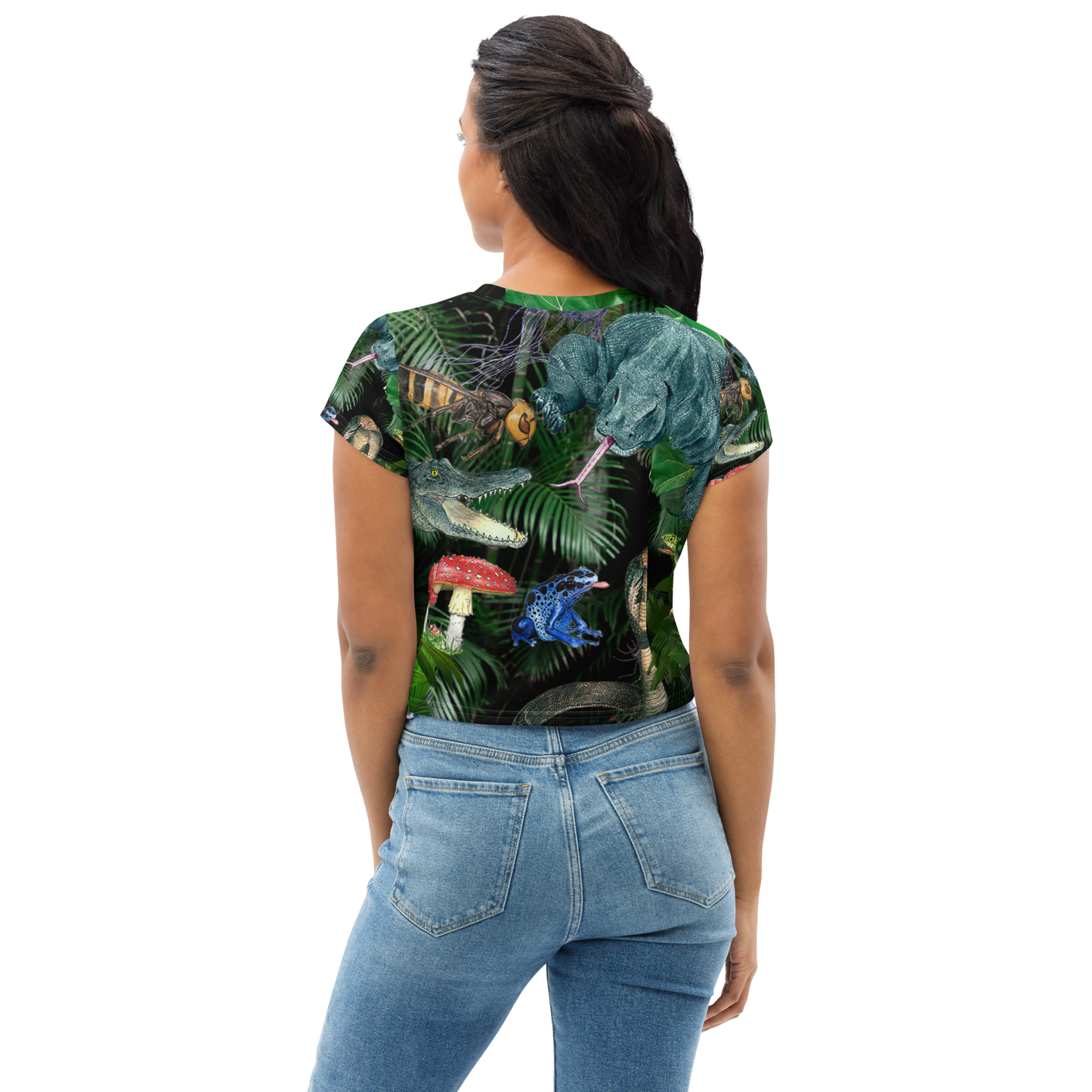 All-Over Print Crop Tee - Jungle