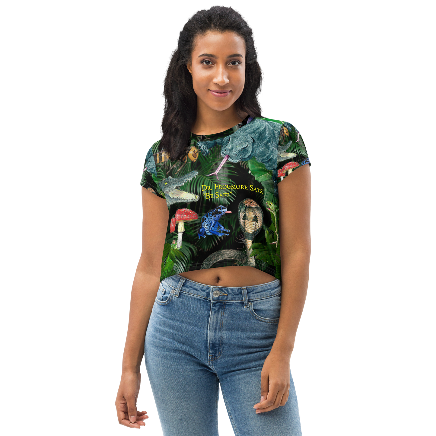 All-Over Print Crop Tee - Jungle