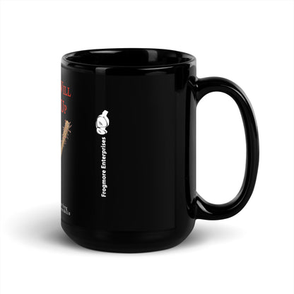 Black Glossy Mug - Killer Frog with Battle Instrument