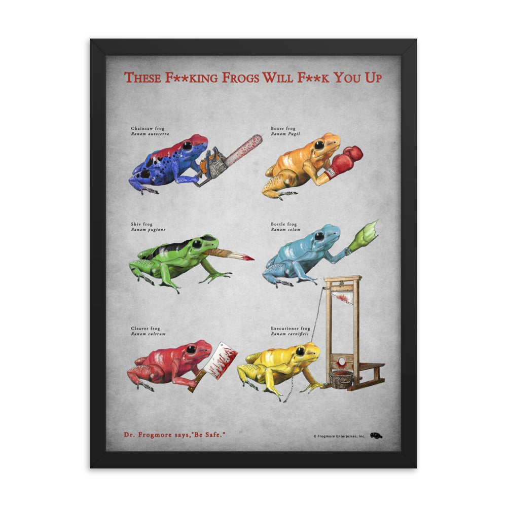 Framed Poster - Killer Frogs with Weapons 1