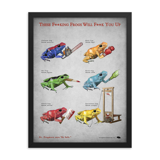 Framed Poster - Killer Frogs with Weapons 1