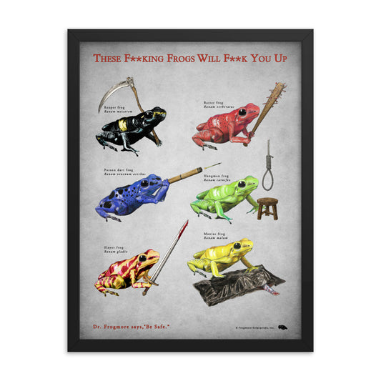 Framed Poster - Killer Frogs with Weapons 2