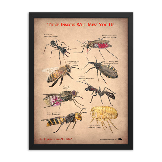 Framed Poster - These Insects Will Mess You Up