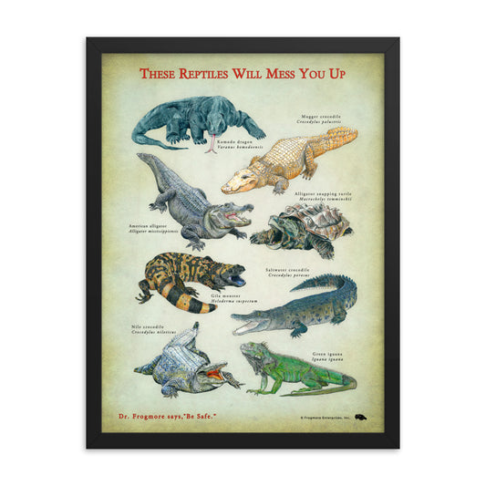 Framed Poster - These Reptiles Will Mess You Up