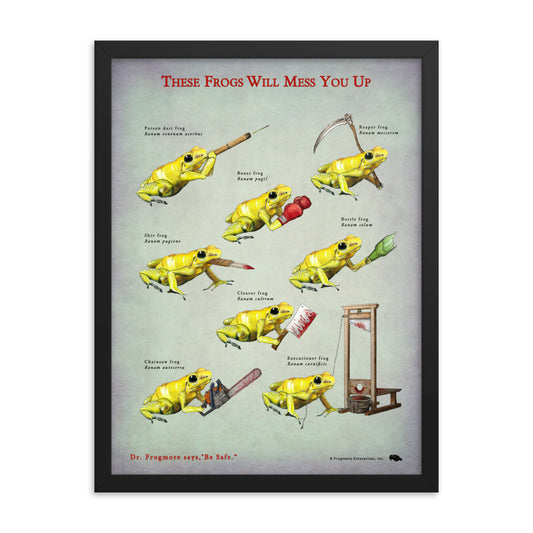 Framed Poster - Frogs With Weapons, Three