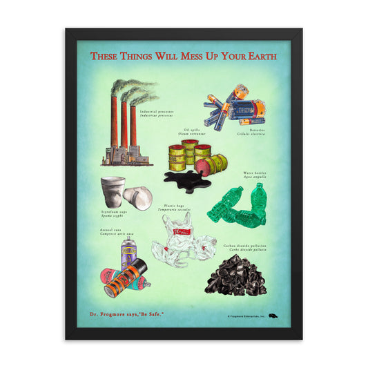 Framed Poster - These Things Will Mess Up Your Earth