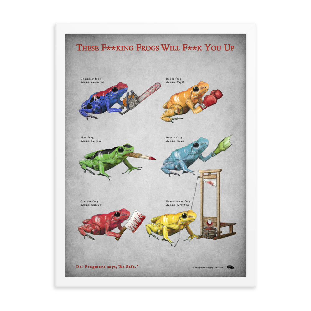 Framed Poster - Killer Frogs with Weapons 1