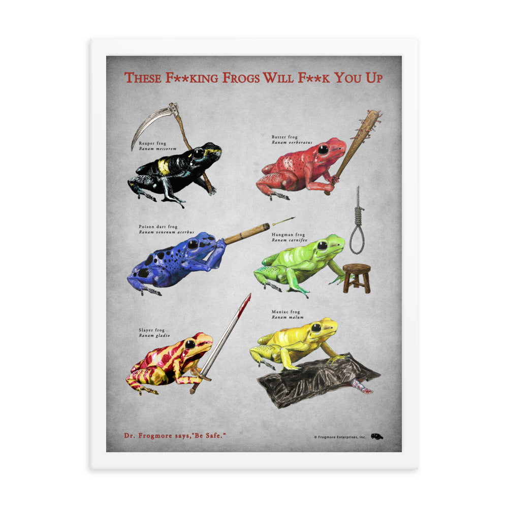 Framed Poster - Killer Frogs with Weapons 2