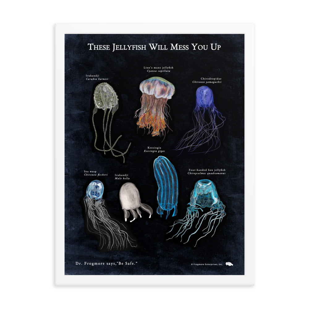 Framed Poster - These Jellyfish Will Mess You Up