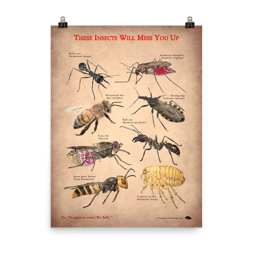 Unframed Poster - These Insects Will Mess You Up