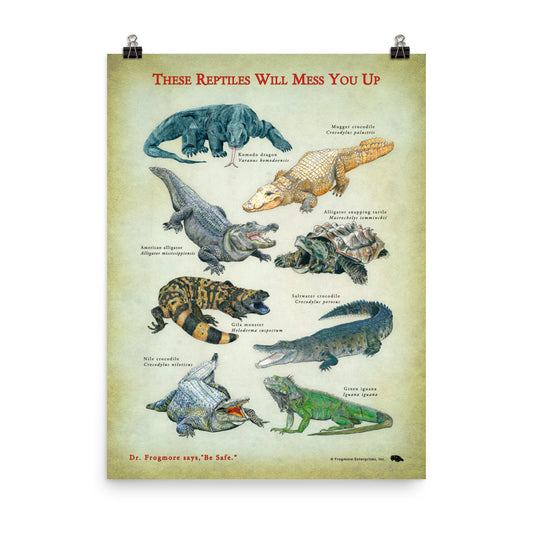 Unframed Poster - These Reptiles Will Mess You Up