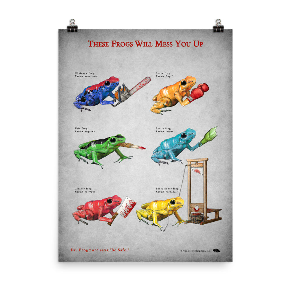 Unframed Poster - Frogs With Weapons, One