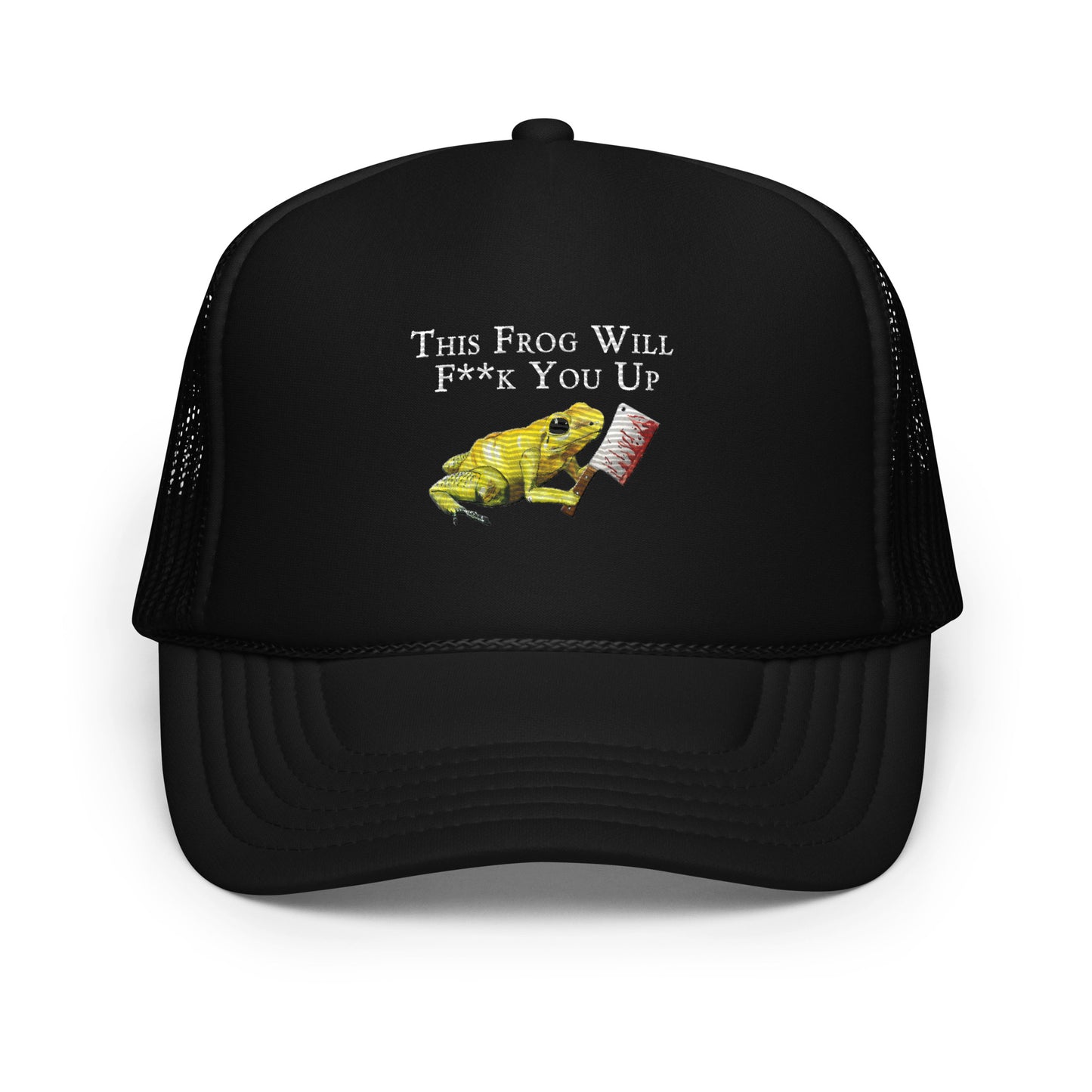 Foam Trucker Hat - Killer Frog with Weapon