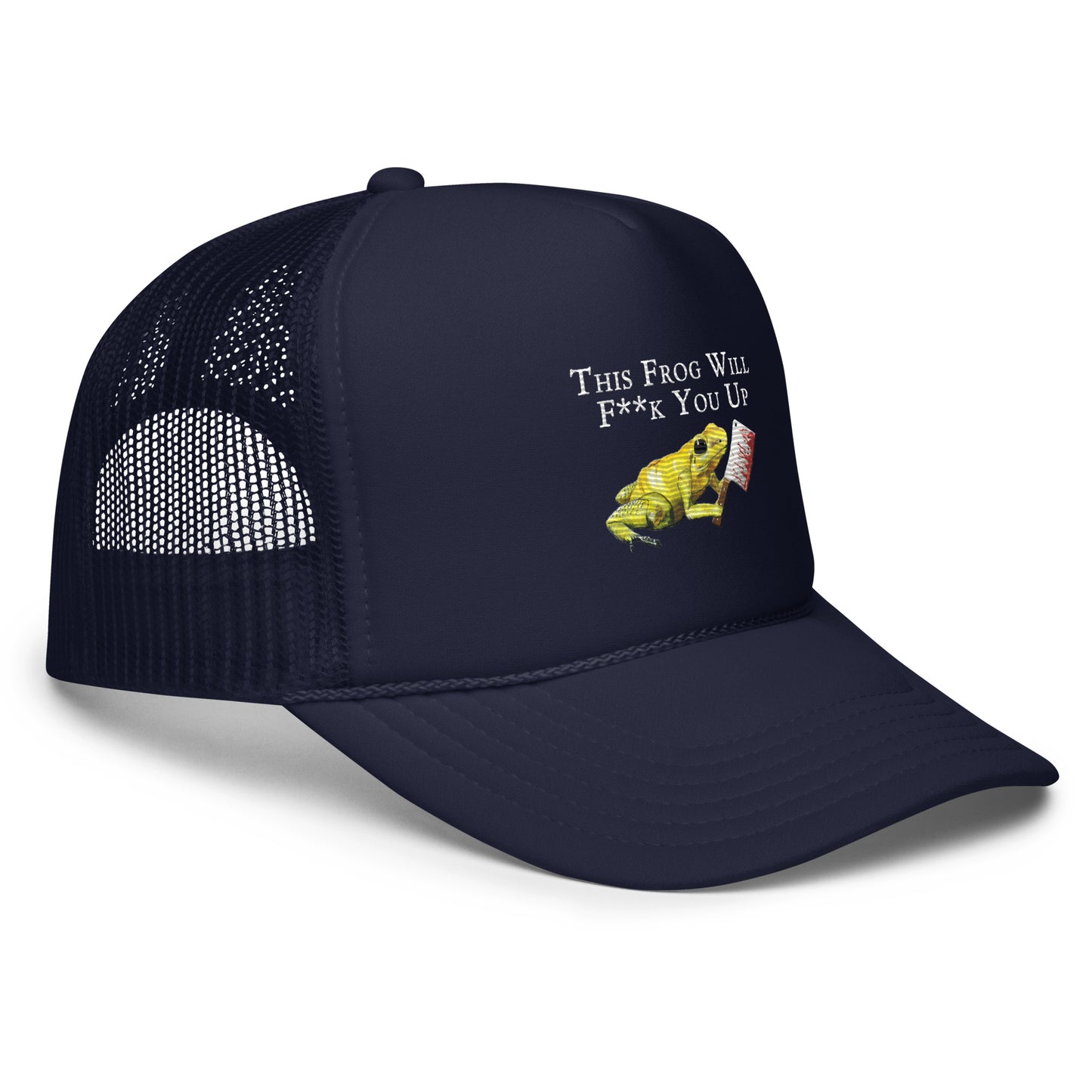 Foam Trucker Hat - Killer Frog with Weapon