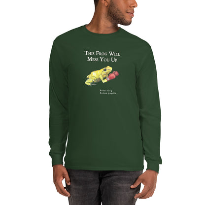 Men’s Long Sleeve Shirt - Killer Boxer Frog (Clean Version)