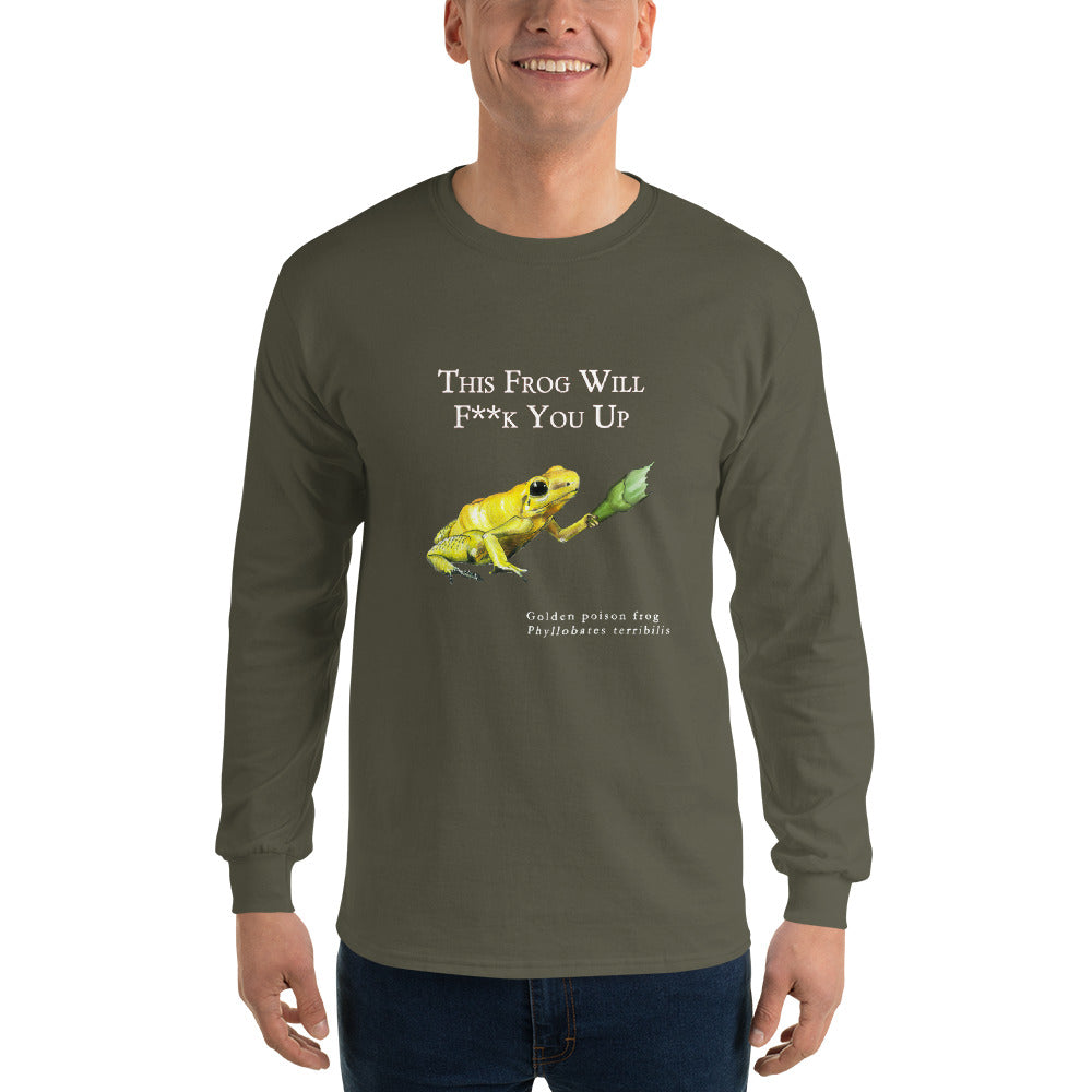 Men’s Long Sleeve Shirt - Killer Frog with Bottle