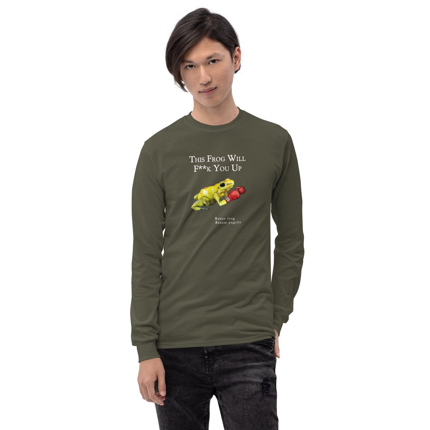 Men’s Long Sleeve Shirt - Killer Boxer Frog