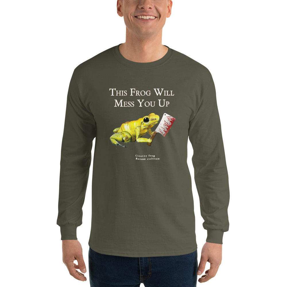 Men’s Long Sleeve Shirt - Killer Cleaver Frog (Clean Version)