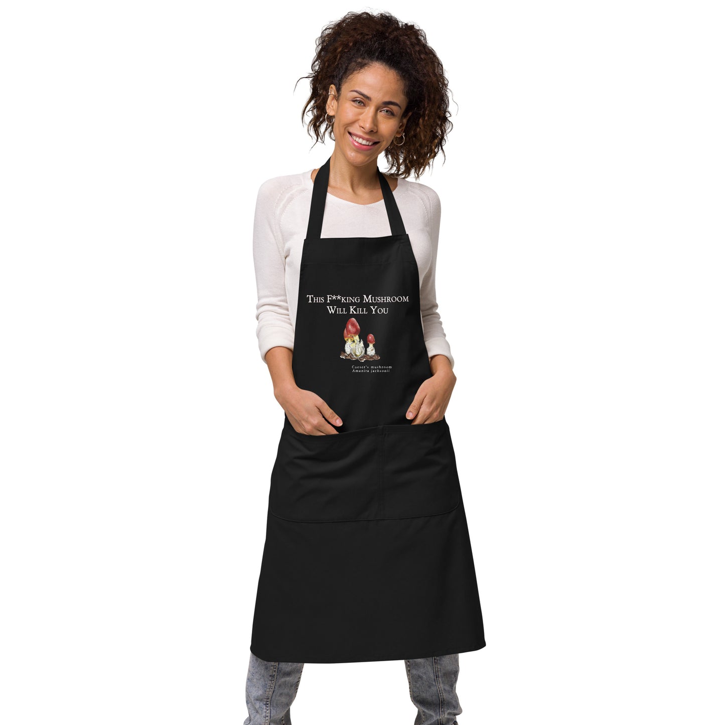 Organic cotton apron - Killer Mushroom