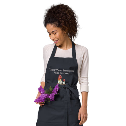 Organic cotton apron - Killer Mushroom