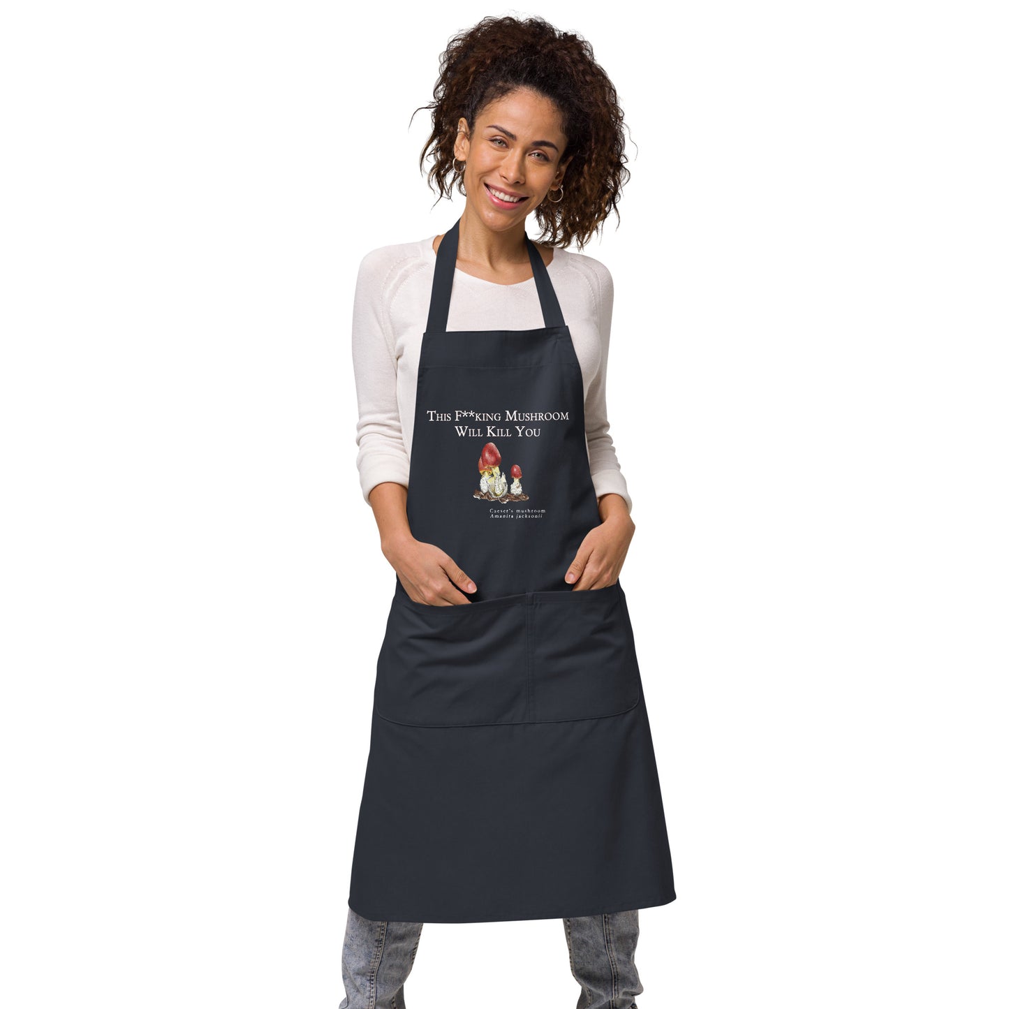 Organic cotton apron - Killer Mushroom