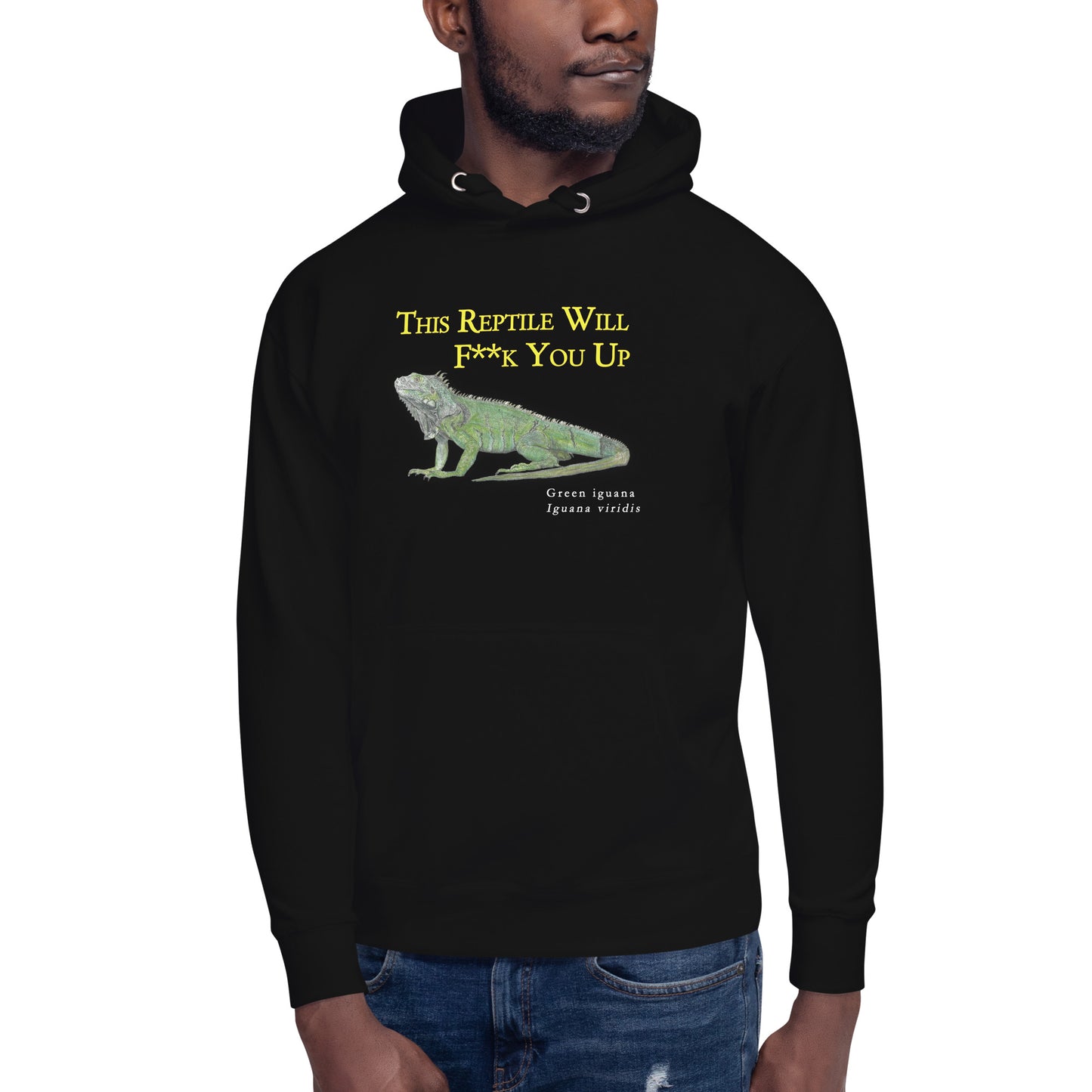 Unisex Black Hoodie - Killer Reptile M