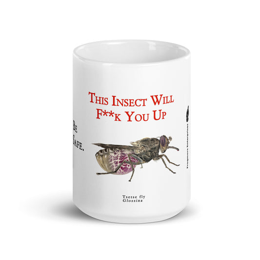 A White Glossy Mug - Killer Insect