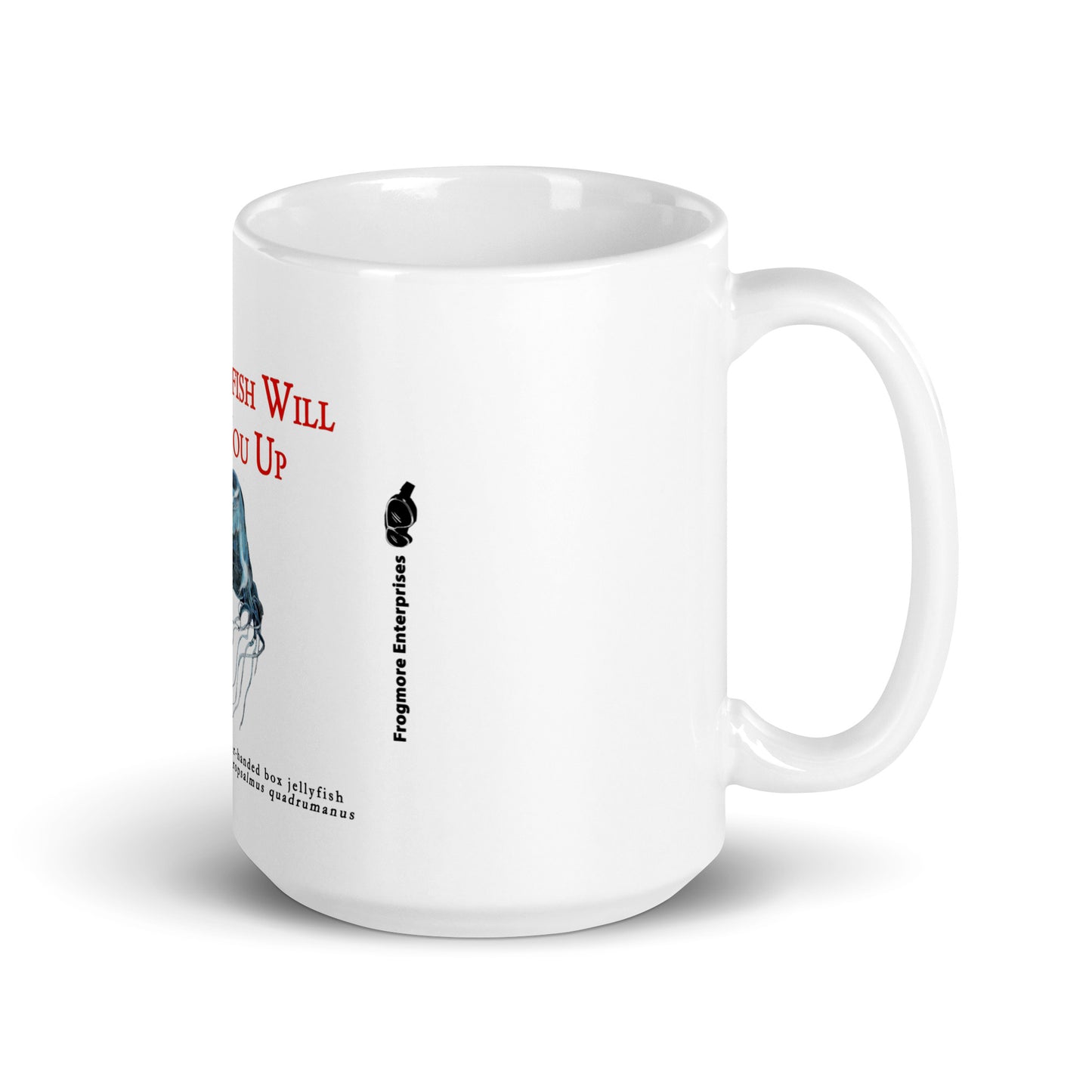 A White Glossy Mug - Killer Jellyfish