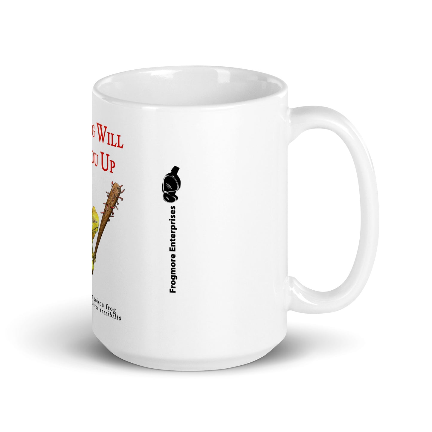 A White Glossy Mug - Killer Frog with Battle Instrument