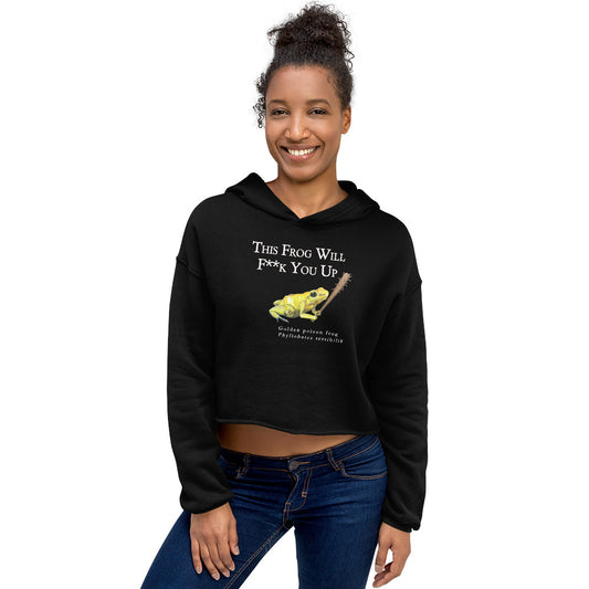 Crop Hoodie - Killer Frog with Battle Instrument